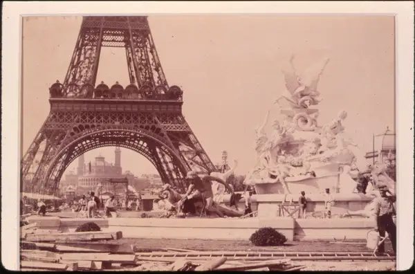 The Fountain St. Vidal near the Eiffel Tower, Paris Exposition