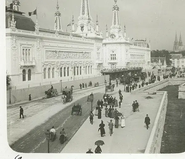 IdentificatieTitel(s): Exposition 1900Objecttype: stereofoto Objectnummer: RP-F-F17827-IVervaardigingVervaardiger: fotograaf: anoniemDatering: 1900Fysieke kenme