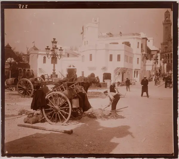 La rue d'Alger en construction lors de l'Exposition universelle de 1900, 1er arrondissement, Paris