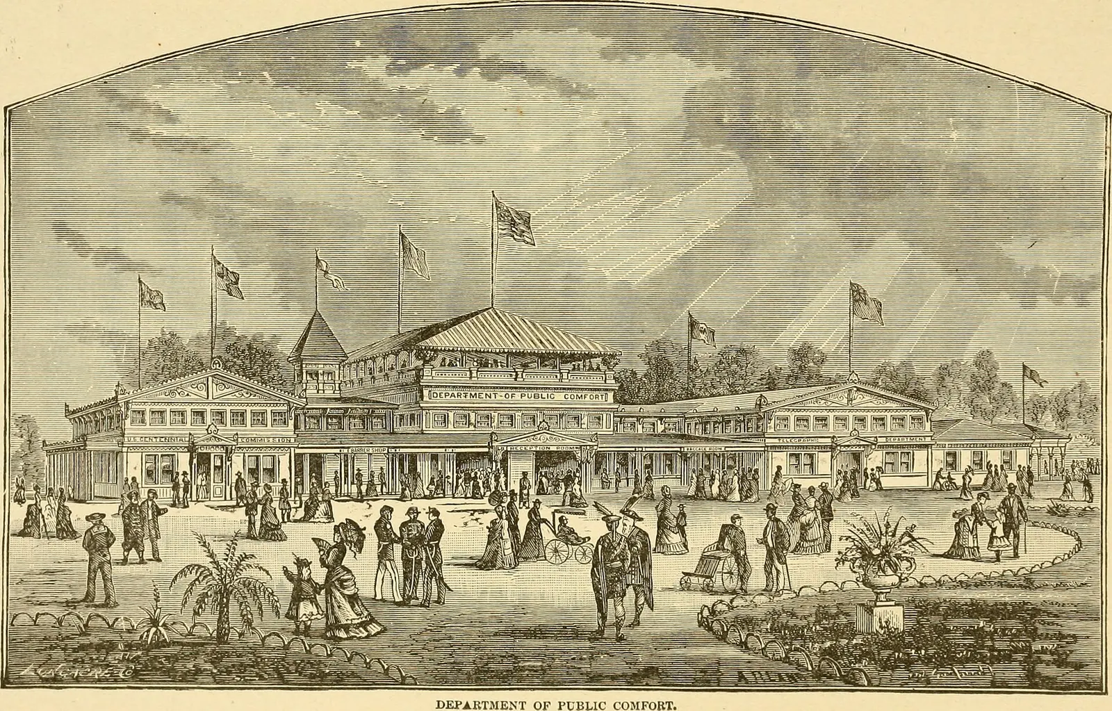 Centennial Exposition: Department of Public Comfort at Centennial Exposition, 1876