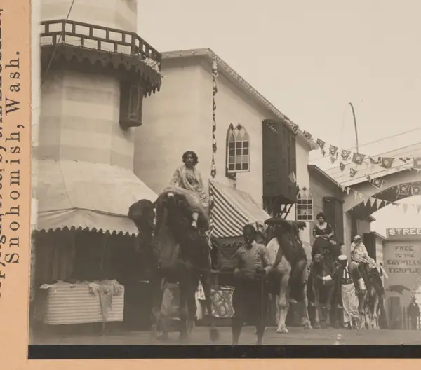 Camel Parade, streets of Cairo, Lewis & Clark exposition, Portland