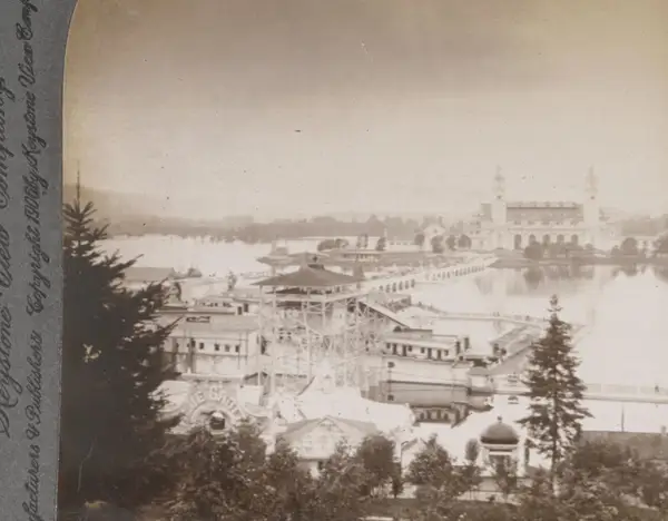 Government building, Bridge of Nations and the Trail from Washington Building, Exposition, Portland, Oregon, U.S.A