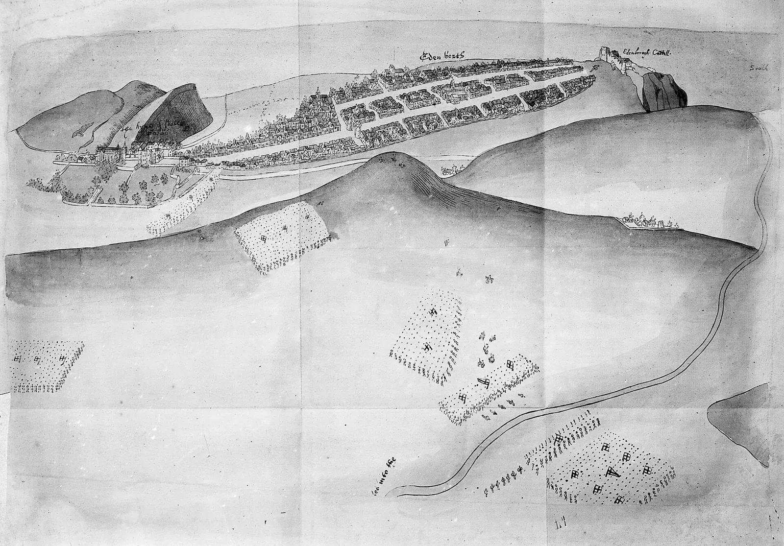 Burning of Edinburgh, 1544: Edinburgh in 1544. Wellcome M0008080