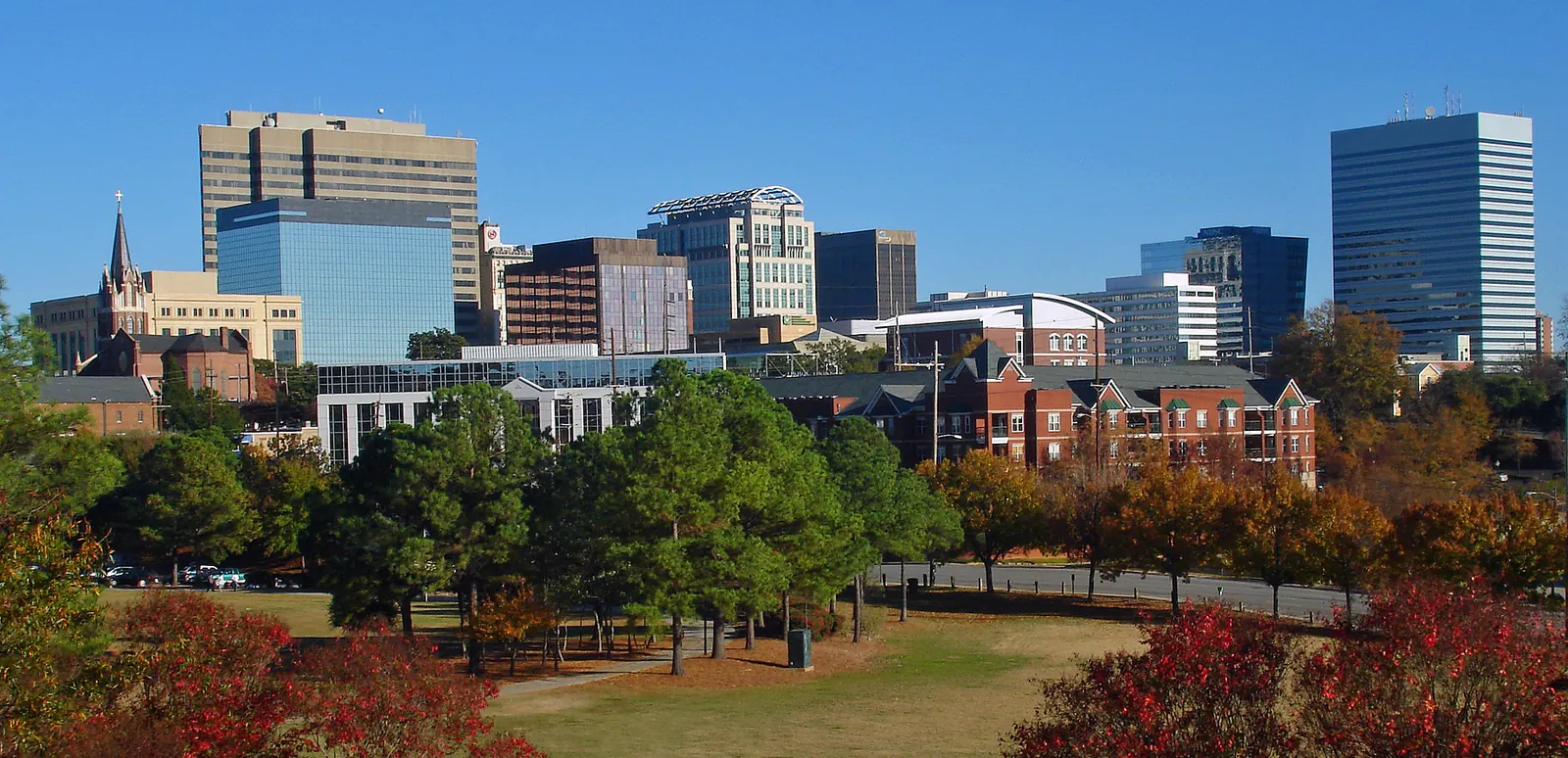 Capture of Columbia, After: Fall skyline of Columbia SC from Arsenal Hill