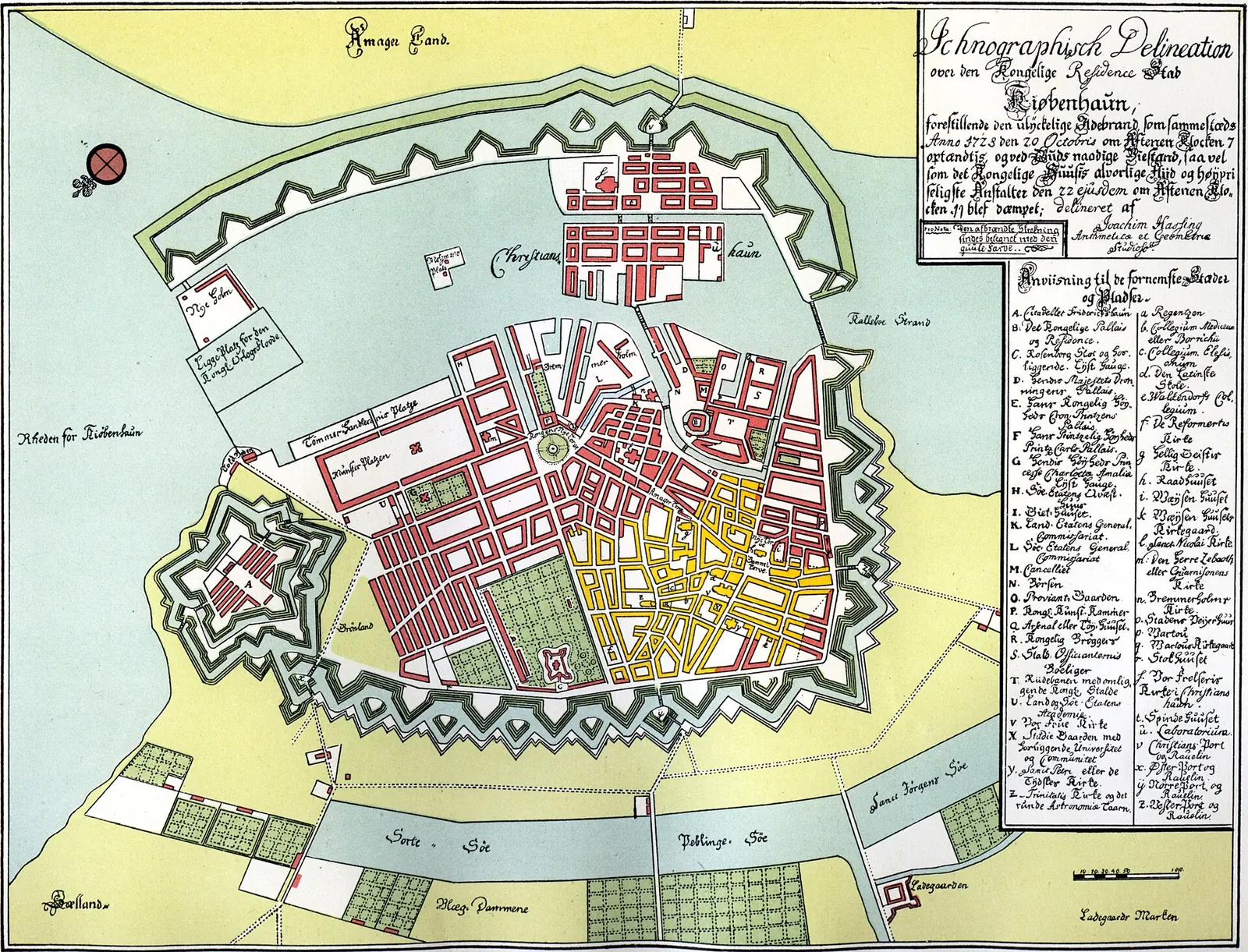 Copenhagen Fire of 1728, 1728: Københavnsbrand1728400dpi