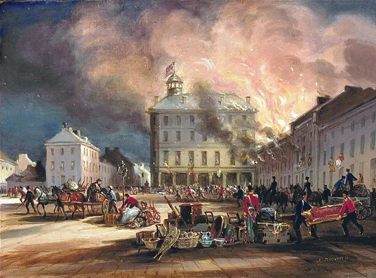 Great Fire of 1852, 1852: Incendie de la maison Hayes square Dalhousie Montreal