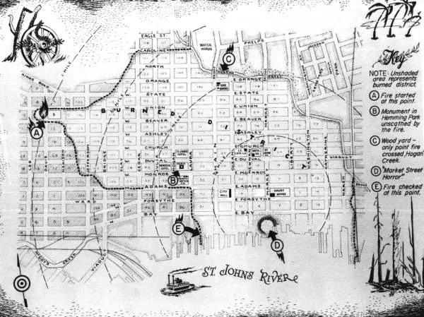 Great Fire of 1901, 1901: 1901JacksonvilleFireMap