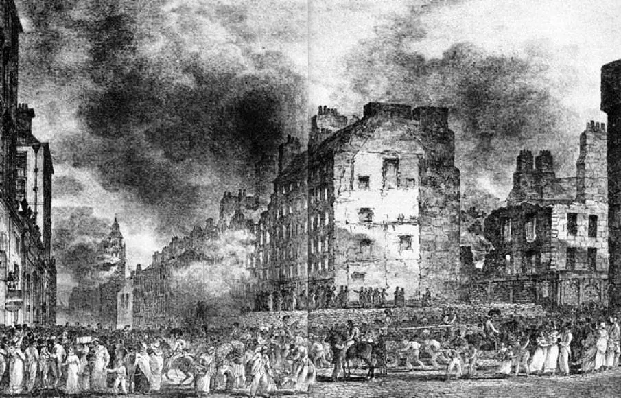 Great Fire of Edinburgh, 1824: View of the Great Fire of Edinburgh (1824)