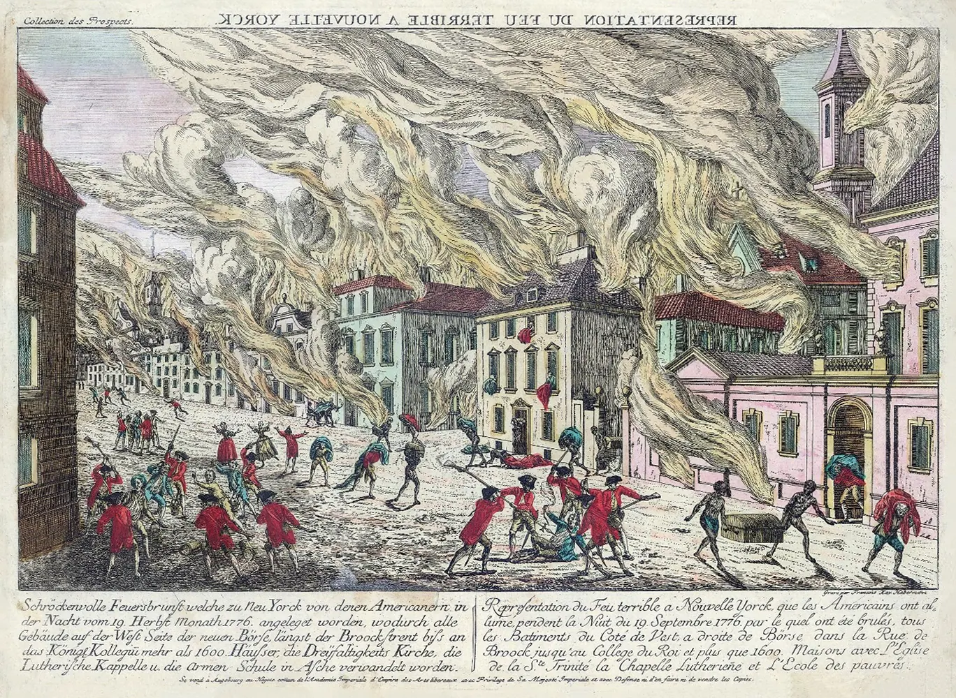 Great Fire of New York (1776), 1776: NYC fire 1776