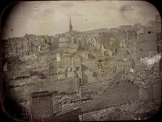 St. Louis Fire of 1849, 1849: Ruins of 1849 St Louis Fire by Thomas Easterly