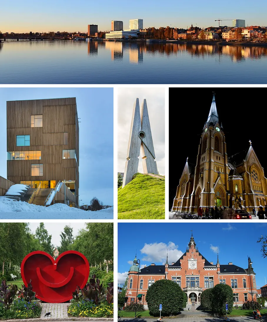 Umeå city fire, After: Umeå collage