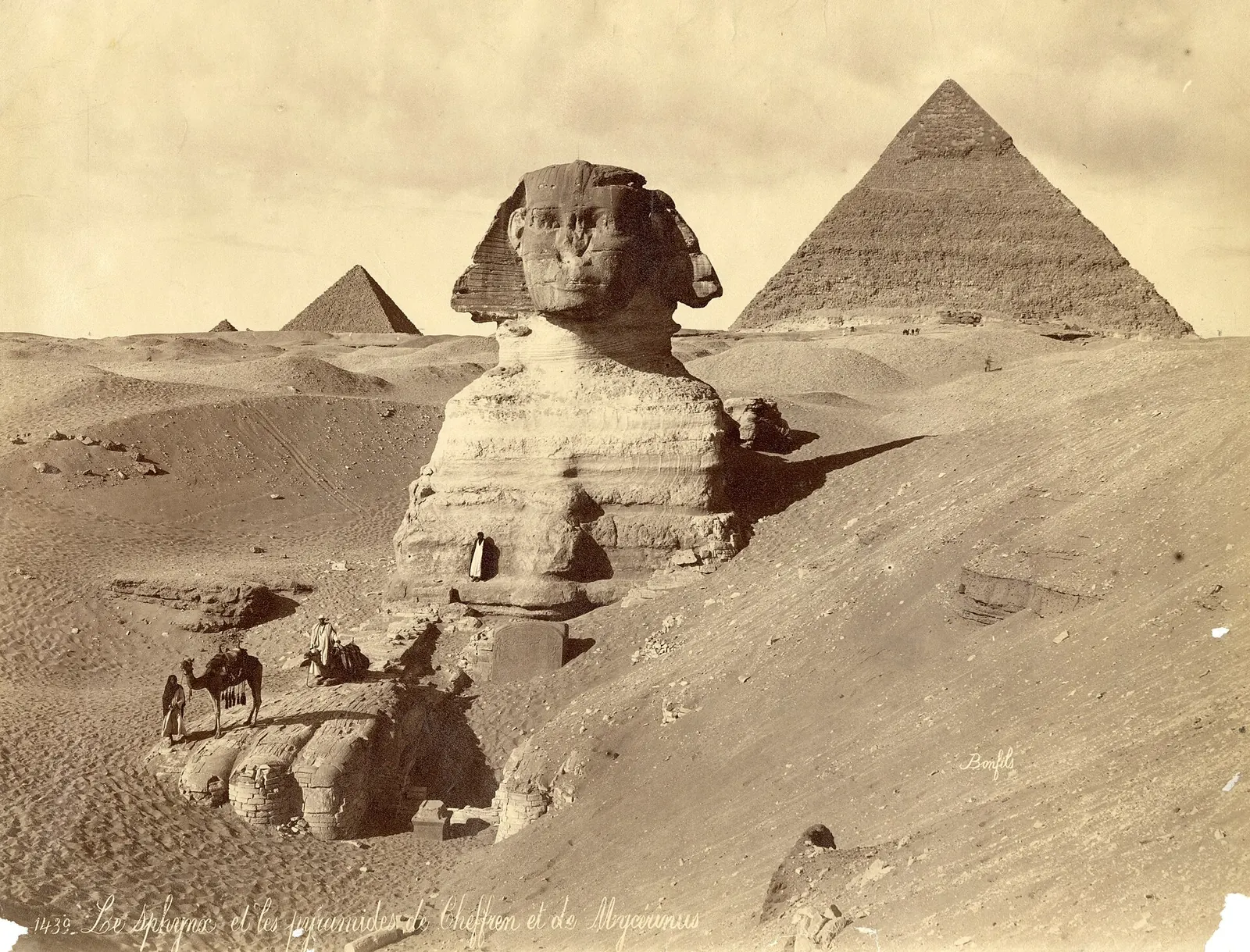 Great Sphinx buried to the shoulders