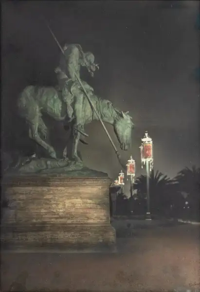 Willard Worden, End of the Trail by James Earle Fraser by night