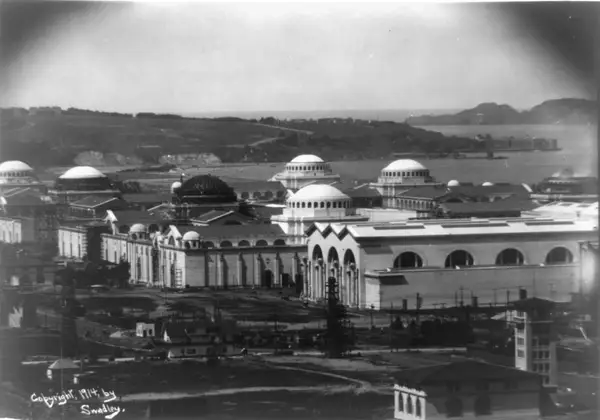 View from the Golden Gate on Russian Hill at the Panama-Pacific International Exposition in San Francisco