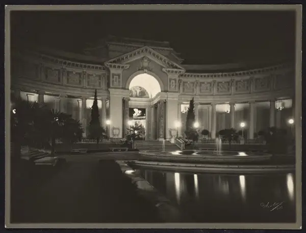 Willard Worden, Court of Palms at Night, Panama-Pacific International Exposition