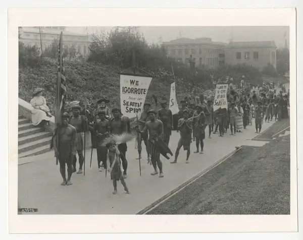 Igorrote parade at the Alaska-Yukon-Pacific Exposition, 1909
