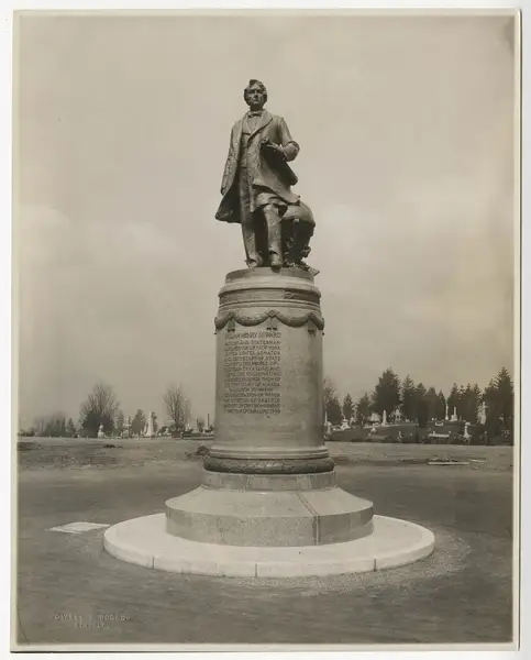 William H. Seward statue at Volunteer Park, ca. 1910