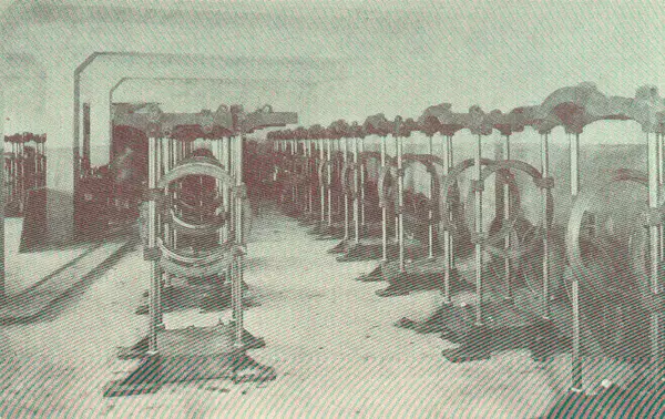 View in Basement of Plant, showing another line of partly completed ians oChinksPacifi
