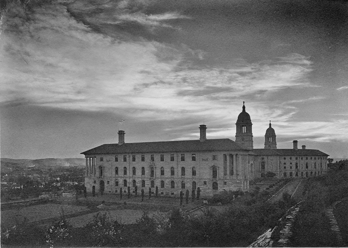 Union Buildings: Uniegebou in Pretoria, Suid-Afrika c1925
