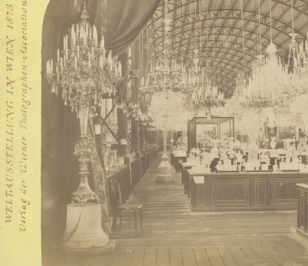 Austrian glass industry gallery, 1873
